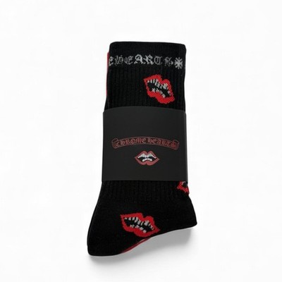 CHROME HEARTS LOGO SOCKS   3 PACK (RED / WHITE / BLACK)