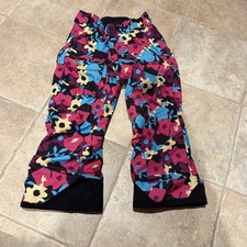 Pantaloni da neve bambina North Face fantasia floreale taglia S 7/8