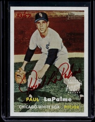 2006 Topps Heritage Baseball Paul LaPalme #ROA-PL Red Ink Auto /57