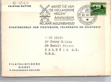 GOLDPATH: Netherlands cover 1963 to USA printed matter CV931_P28