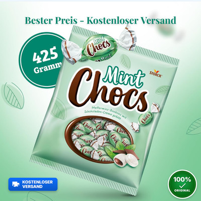 Mint Chocs   1 x 425g   Pfefferminz-Bonbons mit Schokoladencreme-Füllung