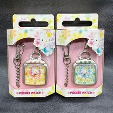 Hello Kitty Pocket Watch Pocket Watch 2 piece set 2001 Heisei Retro Angel Kitty