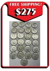 Lot of 25 Kennedy Half Dollars (1965-1969) - 40% Silver -