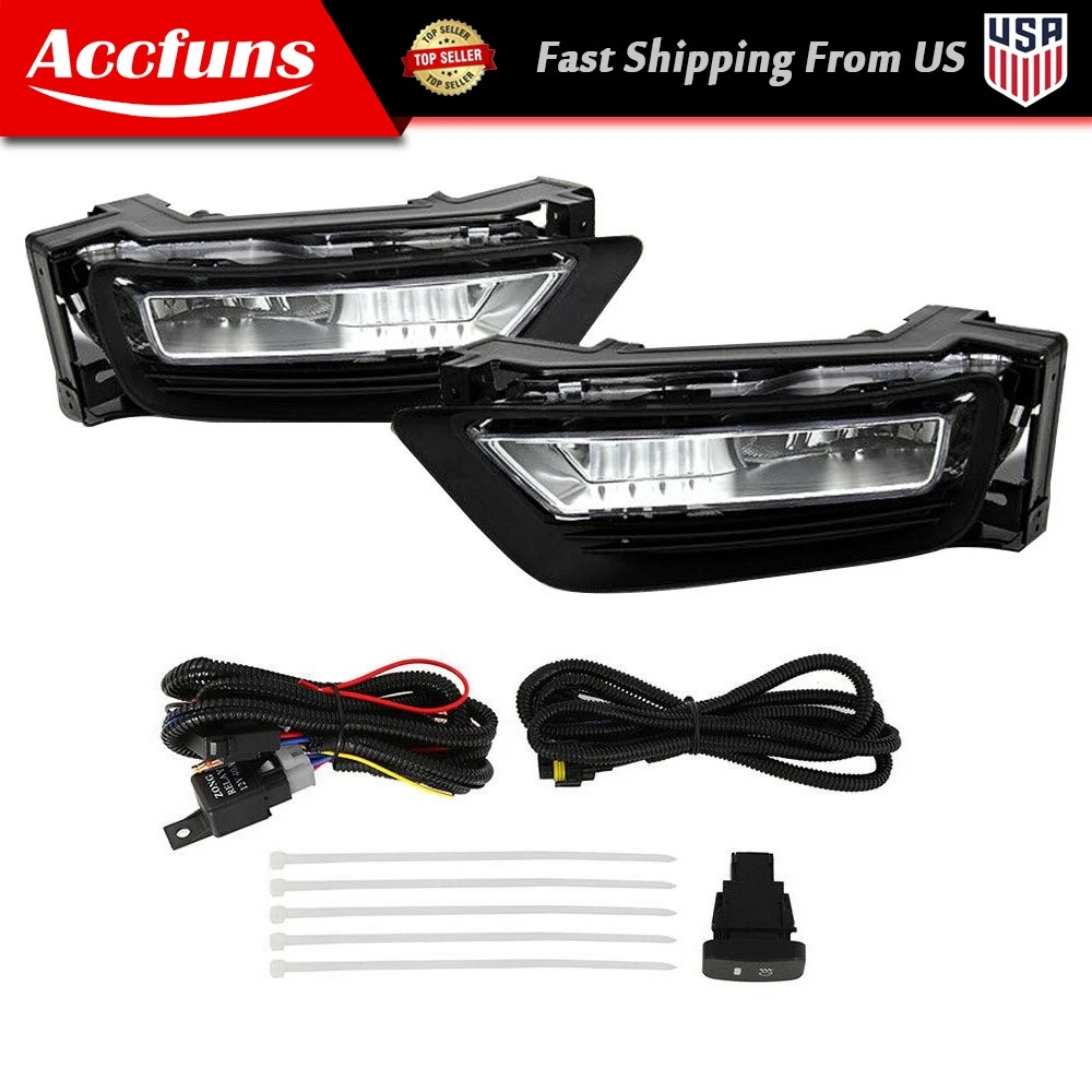 Bumper Driving Fog Lights+Switch For Honda Accord 4DR Sedan 2013