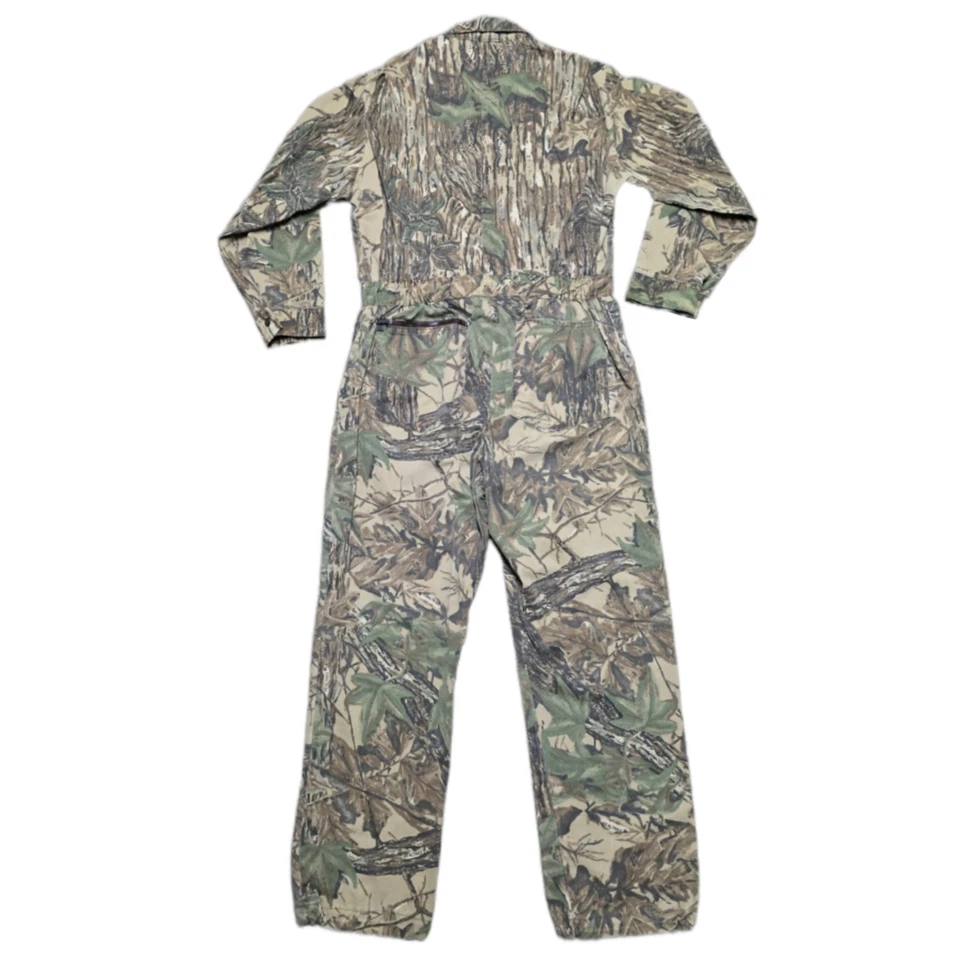 90s Vintage Liberty Coveralls Real Tree Camouflage Mens Sz M Regular (38-40) USA - Image 2 of 4