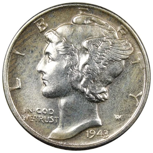 1943-P Mercury Dime BU/UNC Uncirculated Coin 10C A2755