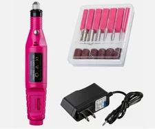 Electric Nail File Drill Tool Filer Kit Art Manicure Pedicure Acrylic Portable