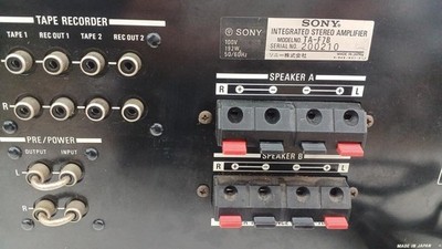 Sony TA-F7B Integrated Stereo Amplifier V-FET DC Main Amp Vintage