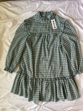 RIXO Elena Dress In Size 12UK Medium Brand New with Tags plaid gingham
