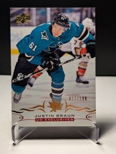 2018-19 Upper Deck Series 2 Justin Braun UD Exclusives 017/100 #403