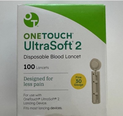 500 ONE TOUCH Ultra Soft 2 Lancets Fine 30 Gauge Expiration 12/31/2027
