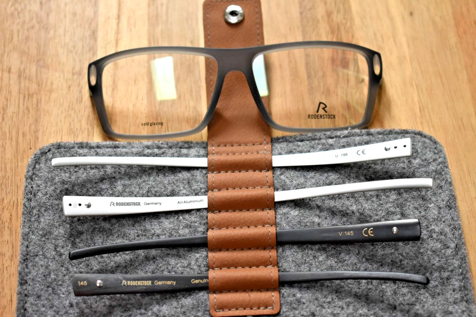 Anteojos naturales Buffalo Horn Rodenstock intercambiables aluminio 8010 B Foto 4 de 4