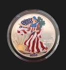 2000 American Eagle Walking Liberty 1 Oz .999 Silver Colorized Dollar in Capsule