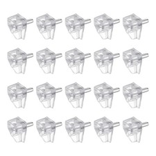 20pcs Shelf Support Peg 5mm/0.2" Steel, Transparent