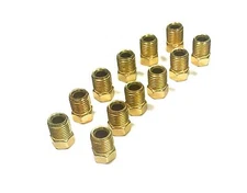 Pack of 12 Inverted Flare Fittings. 3/8" - 24 for 3/16" tube