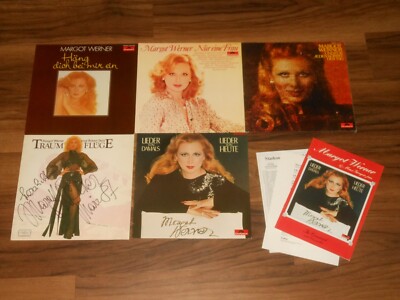 Margot Werner - SAMMLUNG - 5 LPs - Traumflüge (SIGNED) - Nur eine Frau - Häng ..