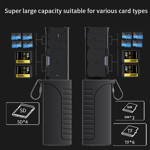 2 in 1 High-Speed Reader Flash Card Box Photo Transmission Storage Waterproof F1 - Afbeelding 2 van 14