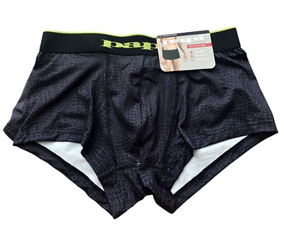 Papi Men's Nwt UMPA048 2 Pack Gray Leopard Microflex Brazilian Trunk Underwear 