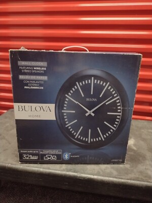  BULOVA SOUND AROUND STEREO BLUETOOTH ENABLED WALL CLOCK C4838 
