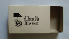 Vintage Chuck's Steak House Matchbox