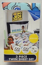 Star Wars Young Jedi Adventures Kids 3-Piece Twin Sheet Set, Microfiber/New