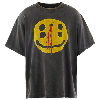 Saint Michael x Cactus Plant Flohmarkt SMILE T-Shirt schwarz