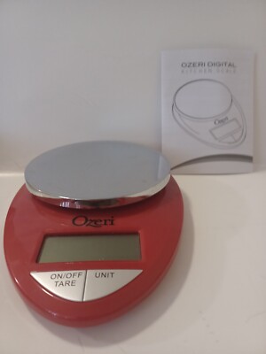 Red Ozeri Kitchen Food Scale