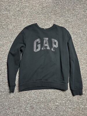 Gap Mens Logo Crewneck Fleece Sweatshirtsweatshirt Black Gap Men's