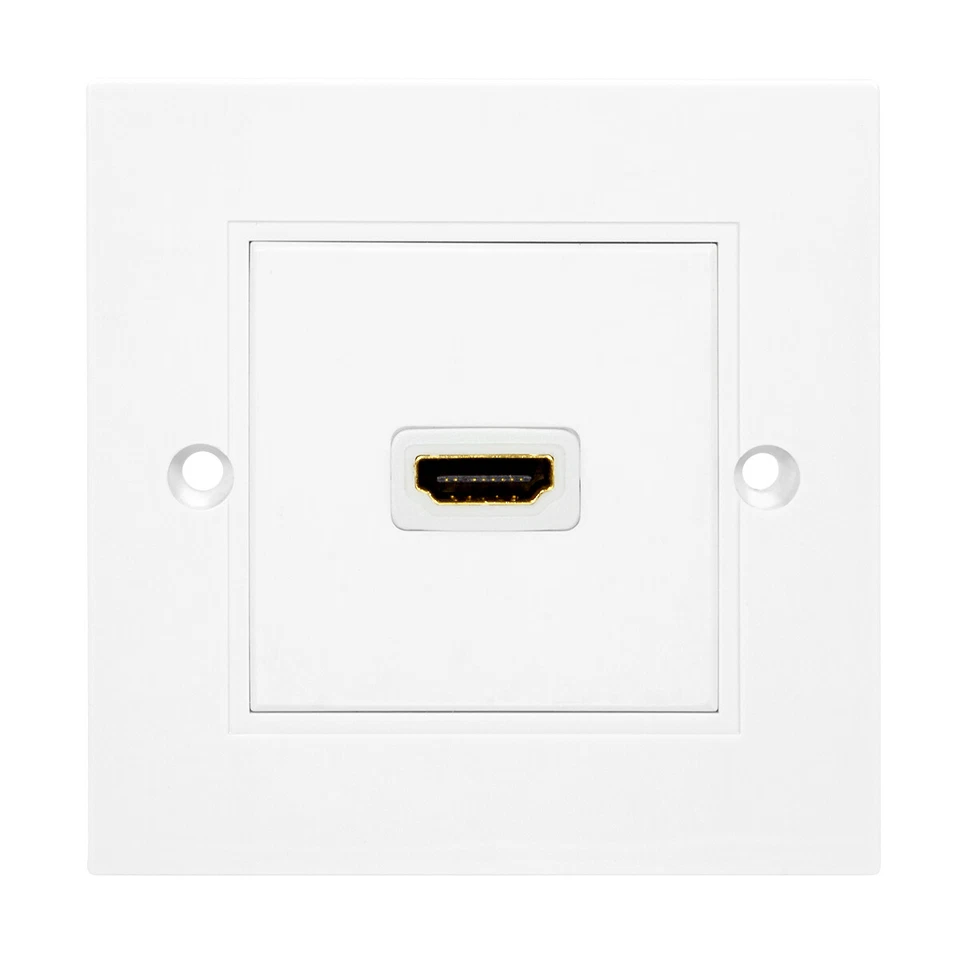 HDMI Dose 1fach Wanddose Unterputz Kabelpeitsche Ethernet 3D FullHD HDTV 4K 2160 - Bild 2 von 4