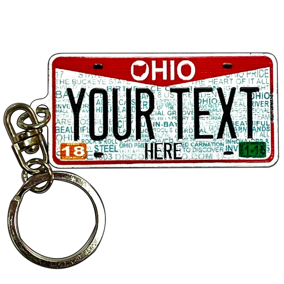Personalized License Plate Keychain (Faces Can Be Different) Any State /Text/Pic - Image 4 of 4