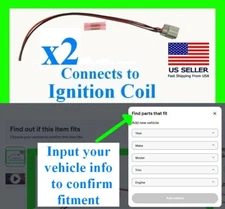 x2 fits Kia Hyundai 2.0 2.4 Ignition Coil Connector Pigtail Plug Harness Wiring