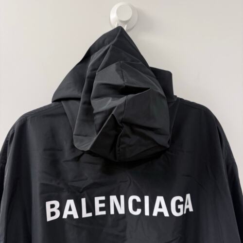 $2490 Value Balenciaga Logo Oversize Coat | Black | Medium - Picture 2 of 11