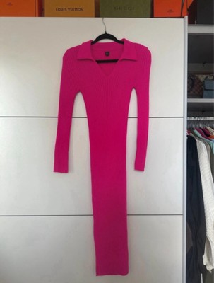 Pinkes Kleid aus Strick