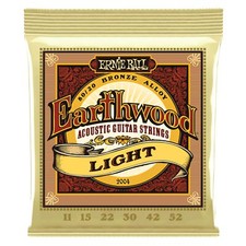Ernie Ball 2004 Light Earthwood 80/20 Bronze Acoustic Guitar Strings 11-52 Gauge