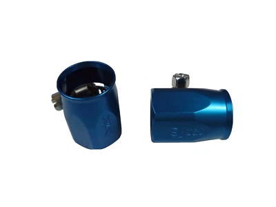 Sytec Bleu Panneau 6 -6 Carburant Tressé Tuyau Finisseurs Clips Paire De 8MM Id - Photo 1/3