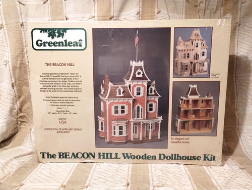Vtg Greenleaf THE BEACON HILL Wooden Dollhouse Kit #8002