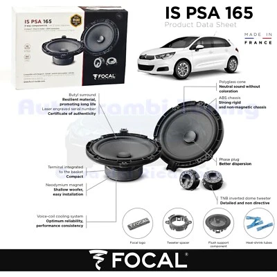 Haut Parleur Haut-Parleurs Avant Focal Plug Et Play Is PSA 165 pour Citroen C4 2 - Photo 1/4