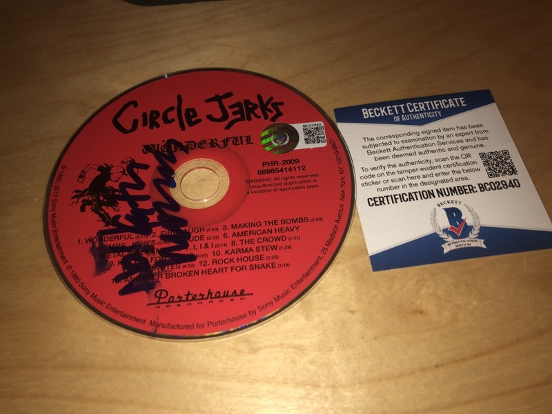 Keith Morris Circle Jerks Wonderful Signed Autographed CD Disc Beckett