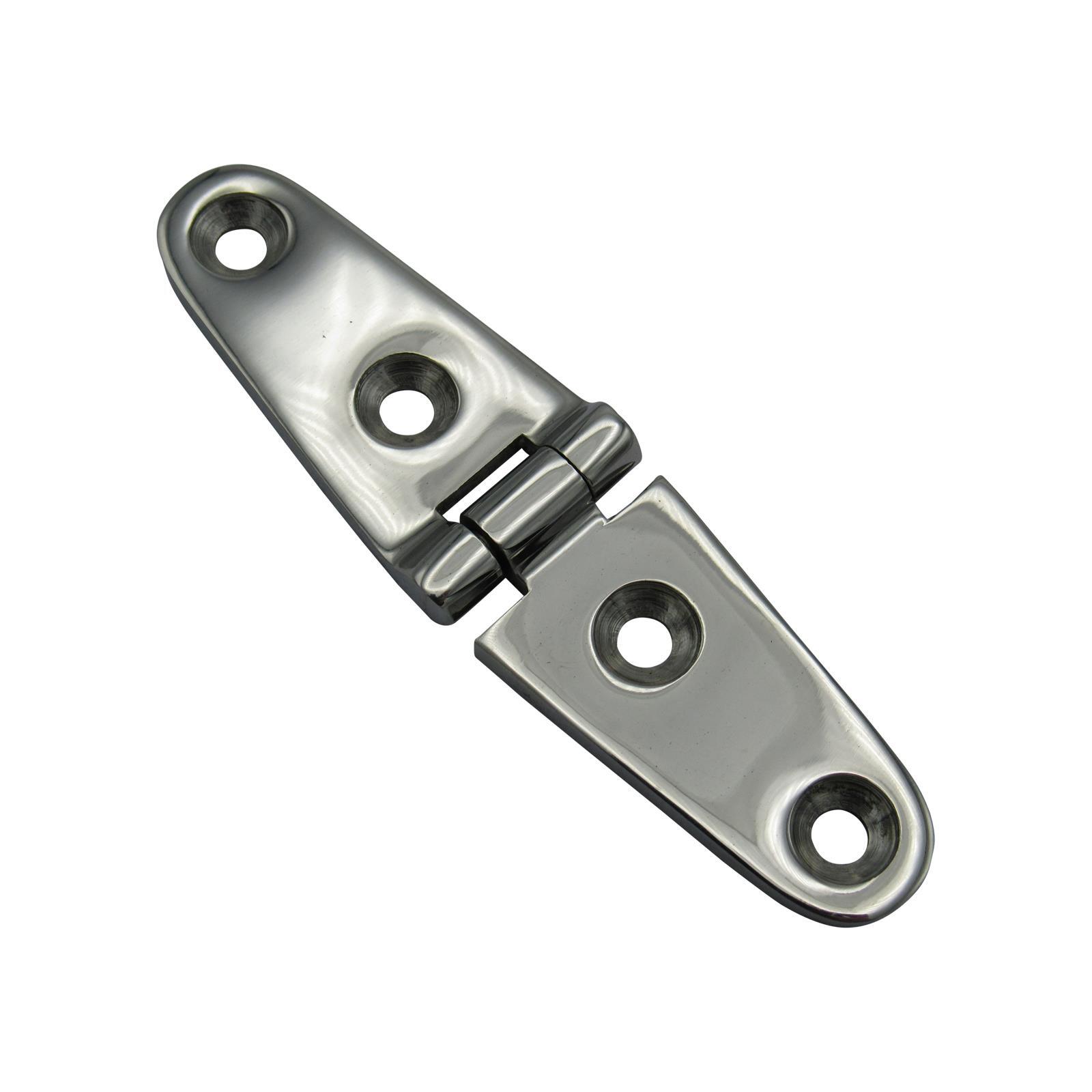 Stainless Steel Strap Hinge 103MM x 27MM (Heavy Duty Marine Boat Folding 4"")