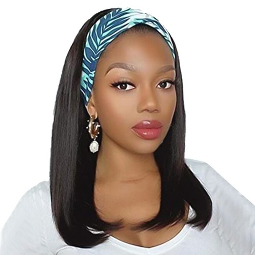 Headband Wigs for Black Women Natural Looking Bob Wigs None Lace