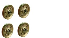 4 Pack Gold Heavy Duty Garage Door Pulley 200LB Load Rating 10K Cycles