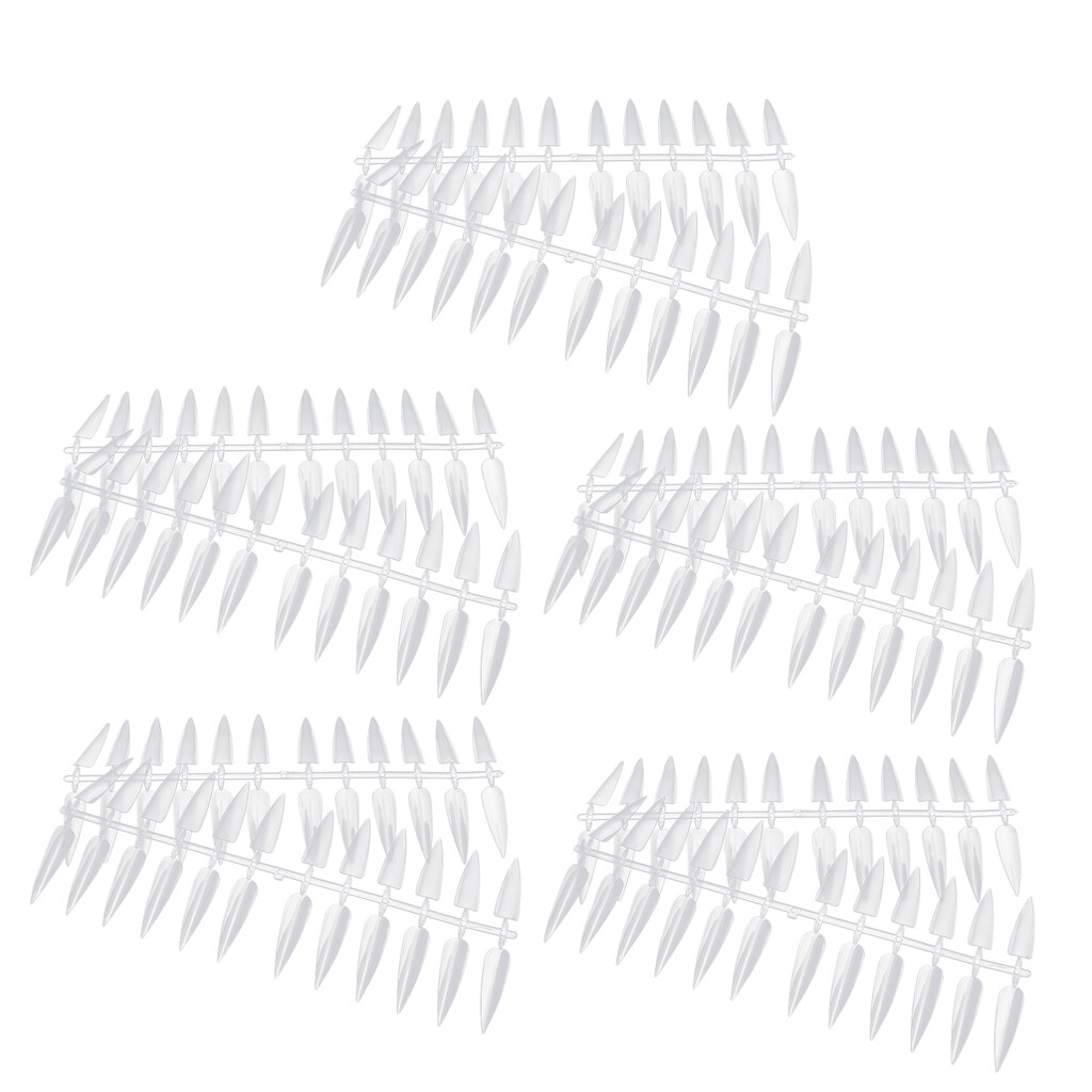 240 Stück Ovale Kunstnägel Für Nail Art – Klare Tips Mit Henna-Muster, Zum Üben Oder Für Den Salon