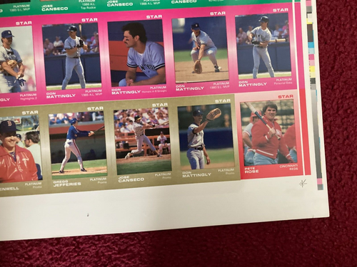 1988 Star Company Baseball 9 Platinum Sets & 10 Promos on Uncut Press Sheet RARE - 第 5/10 張圖片