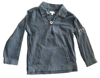 JACADI Paris Sz 4A Boy/Toddler Grey Pullover Top Shirt Embrun Lake