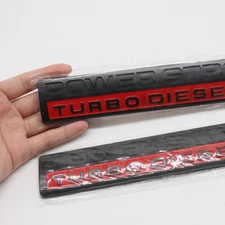 2pcs Black FOR 05-10 POWER STROKE Turbo DIESEL V8 DOOR Fender EMBLEM Nameplate