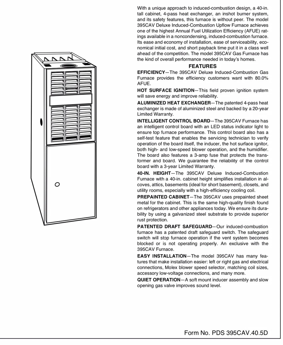 Bryant 395CAV060135 107,000 BTU Gas Furnace New Old Stock | eBay