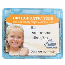 50 Sets/Box Dental Orthodontic 1st Molar Non-convertible Roth 0.22 Buccal Tube 