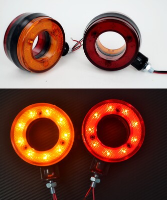 Flexzon 4 Pz Led Indicatore Luci Laterali Luci Ambra Camion Camion Lgv Hgv Bus 24v - Foto 8