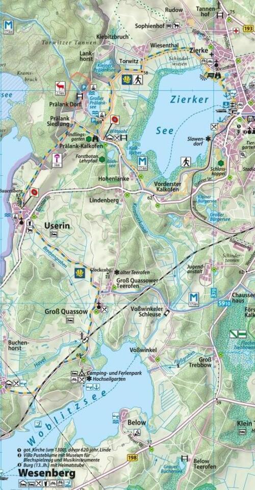 Thumbnail - Pilgerweg Mecklenburgische Seenplatte 1 : 50 000 (land-)karte Deutsch