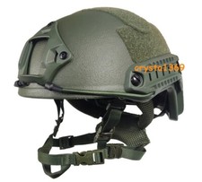 Casco balistico STOCK FAST/MICH livello 2 polimero PE NIJ3A verde casco tattico